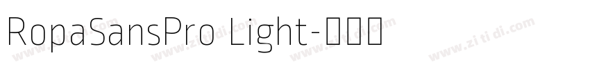 RopaSansPro Light字体转换